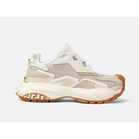 Versace Mercury Women’s White/Beige Sneakers 9 US (39 Euro) 1016318 NIB $890 - Picture 2 of 16